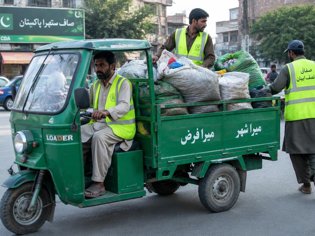 Loader rickshaw supporting waste collection